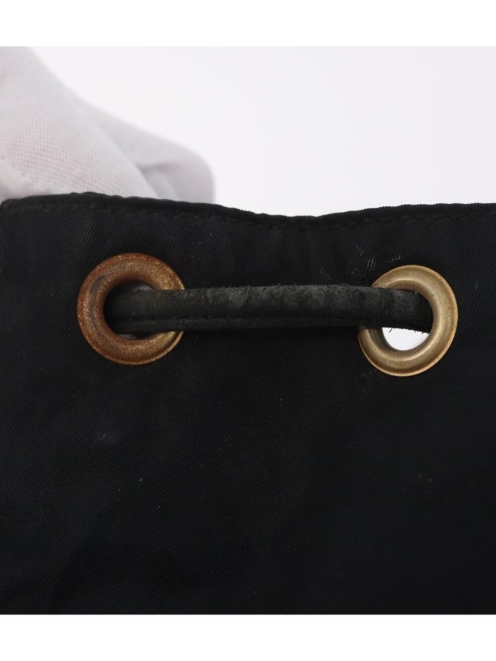 PRADA Backpack Nylon Black Gold - Picture 15 of 16